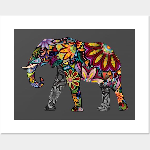 colorful elephant ivory Wall Art by untagged_shop